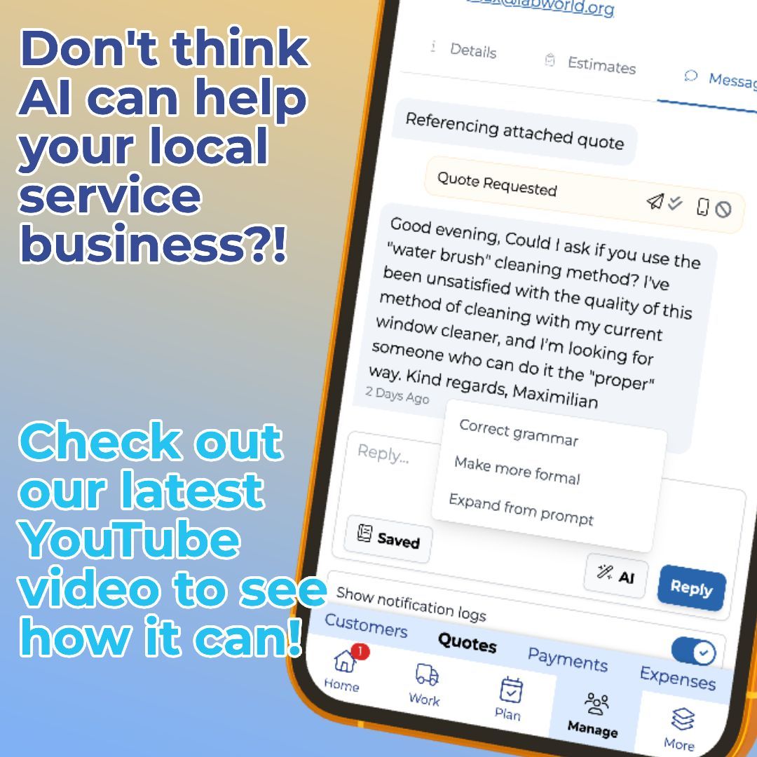 getSoapy's tweet photo. Our latest feature drop is an AI assistant to help you communicate with customers quickly and professionally  🤖🤖

Watch a demo - https://t.co/T82OJDEJXD 

Want to grow your business with an innovative app that won't break the bank? Start a free trial at https://t.co/GpFFiLYh6X https://t.co/i1JTATBFlX