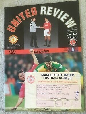 3️⃣0️⃣ years ago today 12/3/1994 #MUFC 3 #cafc 1 FA Cup Quarter Final. 10,000 Charlton fans at Old Trafford. Carl Leaburn for Charlton with a late goal after Peter Schmeichel was sent off for fouling @kim_grant10 just before half time with the score at 0-0