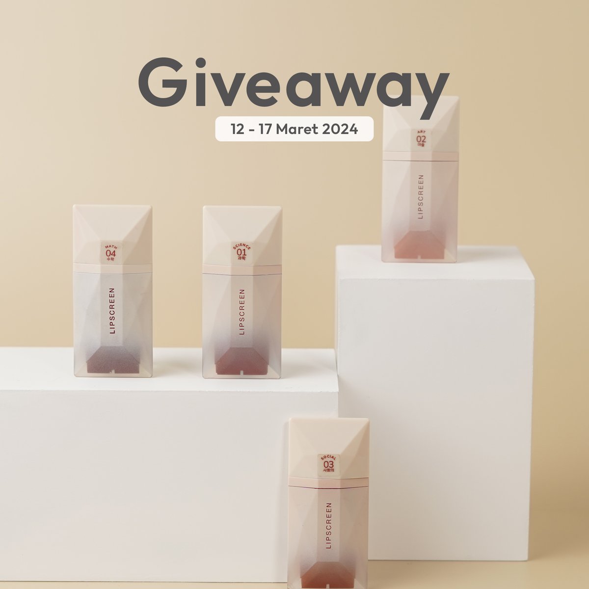 prettywell_co's tweet photo. Gimana puasanya hari ini? Minprett mau giveaway Lipscreen nih, biar semangat puasanya!💖
💚GIVEAWAY LIPSCREEN + FREE GIFT 💚
for 3 Winner
📌 Rules :
━ RT & Like
━ Reply kenapa kamu perlu dikirimi Lipscreen
━ Tag 3 teman kamu
#prettywell #lipscreen https://t.co/m0YMIZGwLq