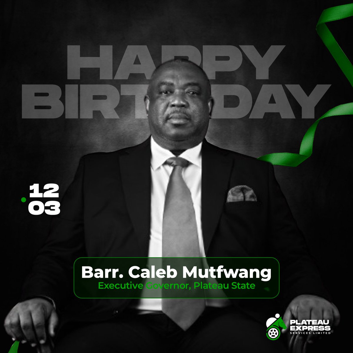 Plateauriders's tweet photo. The entire team at Plateau Express Services Limited extends our warmest birthday wishes to the esteemed Executive Governor of Plateau State, His Excellency, Barr. @CalebMutfwang. https://t.co/B3FlJvIoxk