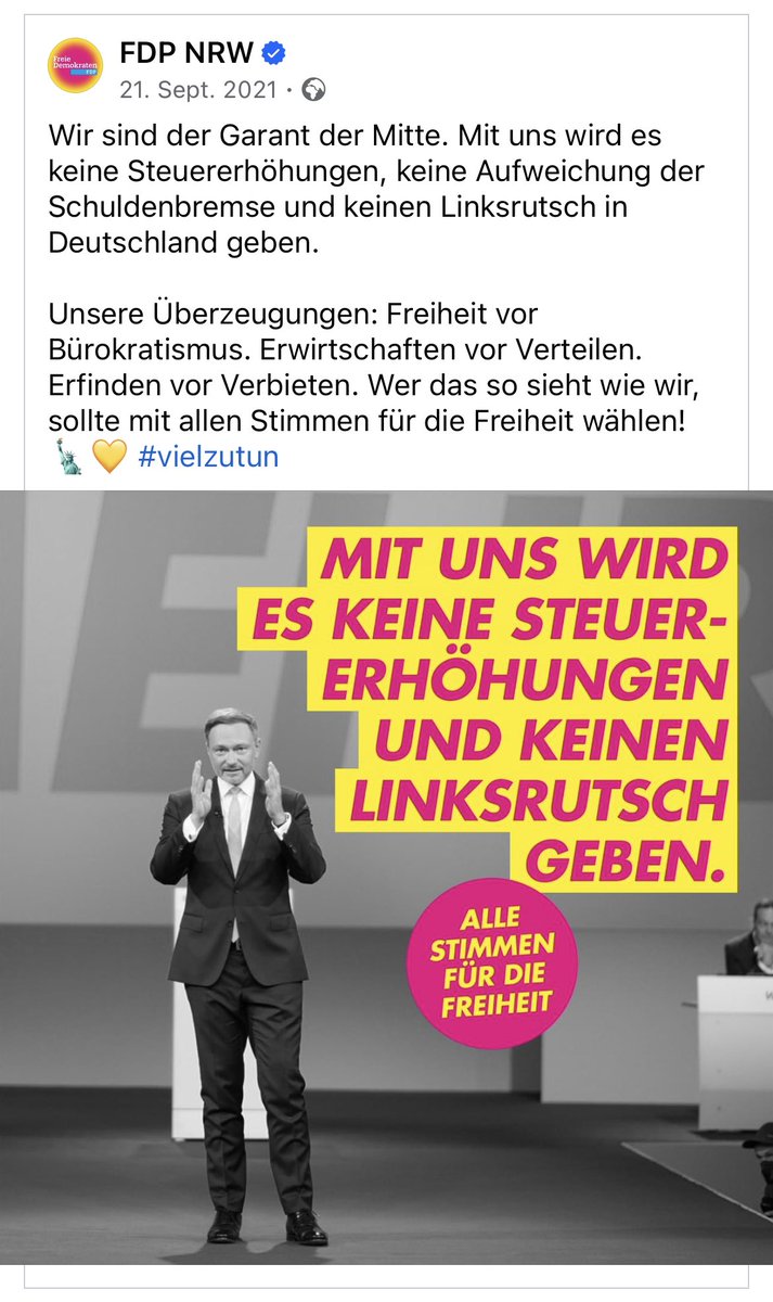 BestformSports's tweet photo. Was ist aus diesem Versprechen geworden? „Mit uns wird es keinen Linksrutsch geben!��� 
Das ist Wortbruch….🤬
Das ist der Hauptgrund, warum ich die Partei verlasse.

@fdp @fdpbt 

#grün #afd #WerteUnion #Deutschland https://t.co/Tc5NCuKOwV