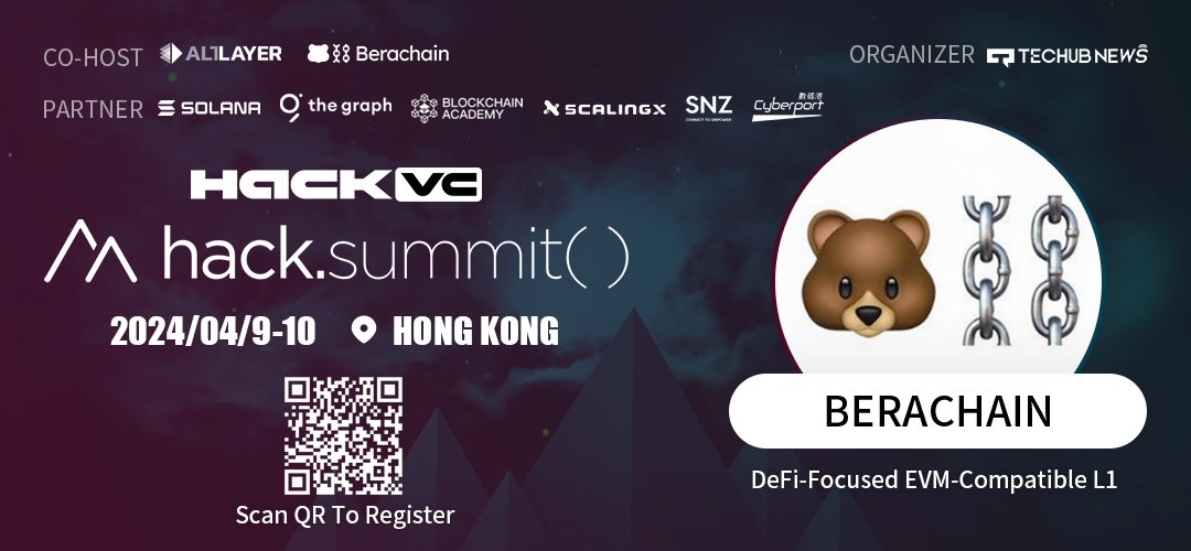 🔥 The DeFi-focused EVM-compatible L1 project, <a href="/berachain/">Berachain Foundation 🐻⛓</a>, has announced its participation as a co-host in the #HackSummit2024 happening in Hong Kong from April 9-10th.