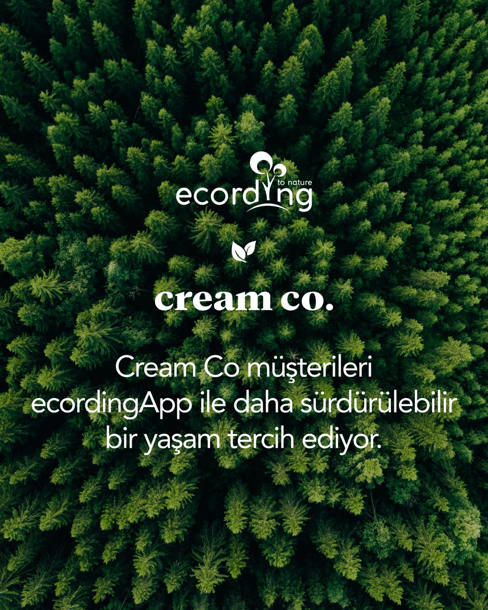 ecording2nature's tweet photo. #CreamCo markasını tercih edenler, #ecordingApp ile bireysel karbon ayak izlerini azaltırken, çevresel etkilerini de arttırıyorlar. 🤝🏻💚 https://t.co/iW34ozOJPD