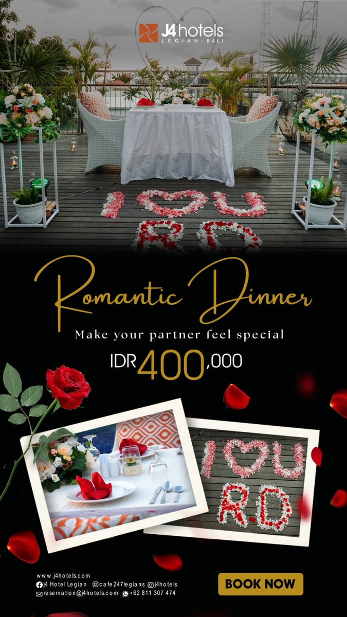 J4Legian's tweet photo. Ready for dinner with someone special?

#j4hotels #romantic #dinnerdate https://t.co/Oiv7FngQOa