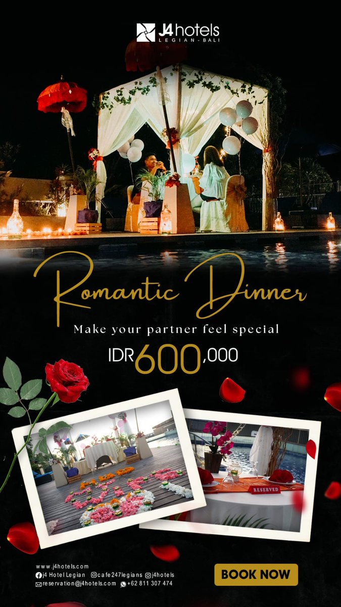 J4Legian's tweet photo. Ready for dinner with someone special?

#j4hotels #romantic #dinnerdate https://t.co/Oiv7FngQOa