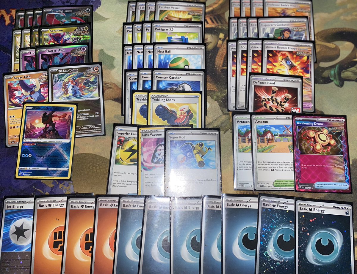 Marchemon92's tweet photo. Decks feels super smooth. Deff want to try adding one boss but loving the deck otherwise. #Ancientbox #Pokemon #moonboi #Pokemontcg https://t.co/MoXPkUUshk