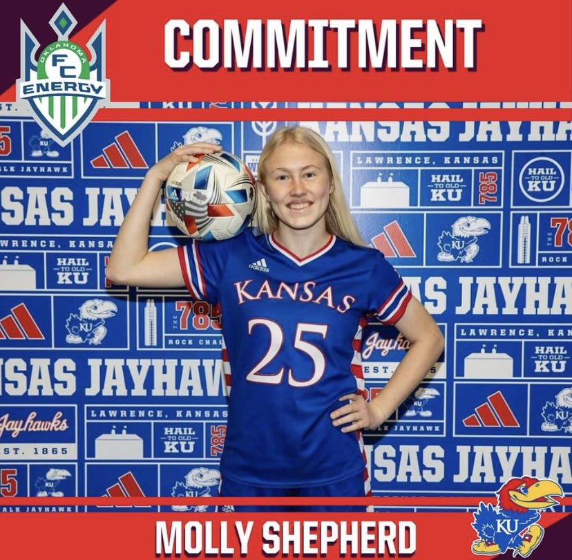 🚨 Commitment Alert 🚨 Congratulations @MollyKShep12 on your verbal commitment to @KUWSoccer. You won’t find a more dedicated and hardworking teammate! You got a good one! 💙❤️ #RockChalk #oefcproud