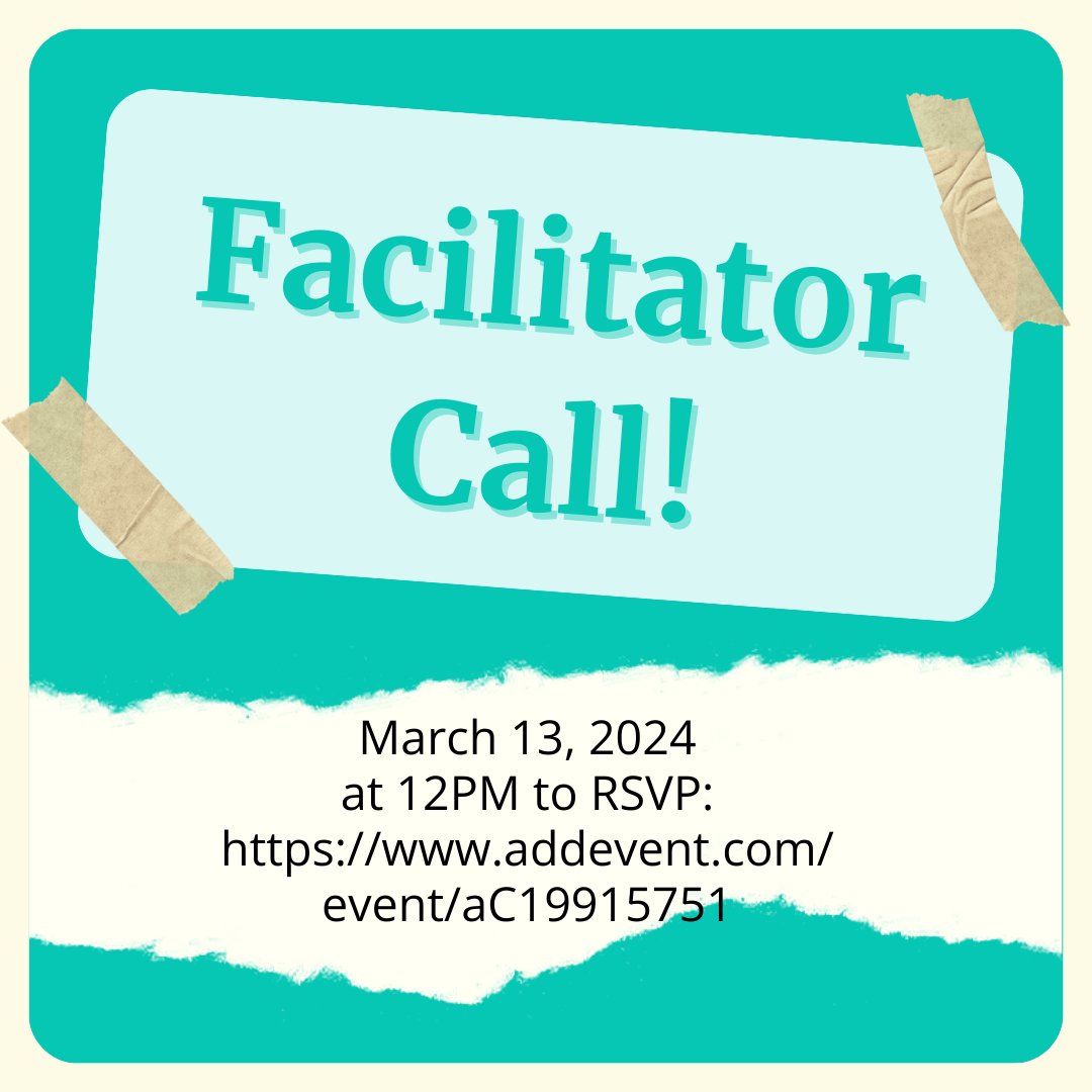 Please Join us this Wednesday to our monthly Facilitator Call. Hope to see you there! 👏