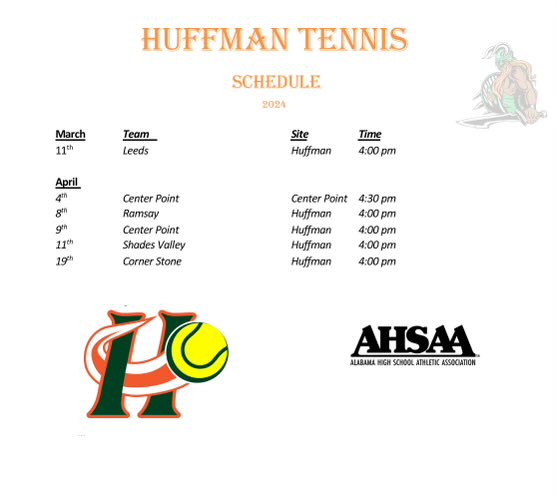 HHS Tennis season! Check out the schedule and catch a tennis match! 🎾