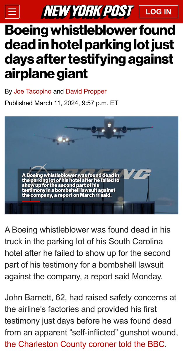 KeekeePache's tweet photo. @conserve_polls He was set to give further deposition, he was NOT FINISHED!  @BoeingAirplanes should I be too scared to get on another aircraft of yours??? #whistleblowerdeaths #epsteined https://t.co/in7A3Niwve
