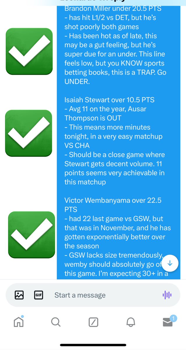 JaredSamuel22's tweet photo. BANG‼️‼️ 

VIP GOES 7/7 AGAIN 🔥💣

The last 3/5 times I’ve ran VIP, we’ve gone 7/7‼️ that’s 29/35 on our last 35 plays! 

It’s time to start giving me some respect, see below for proof of 7/7!

#prizepicks #nba #fanduel #SportsBettingX #nbax #gamblingx #gamblingtwitter #draftkings #underdog #fliff #parlay #playerprops #sleeper #vip #moneyline