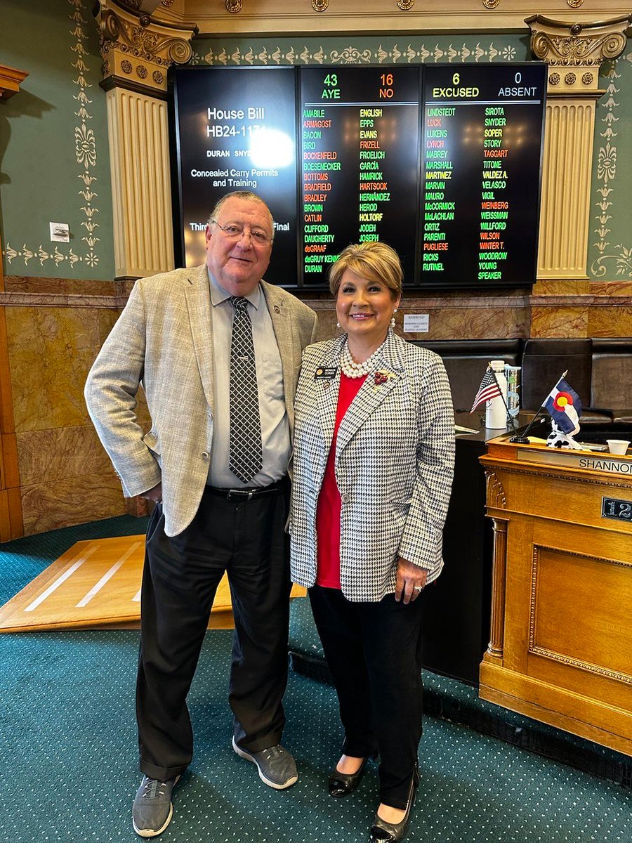 Today, HB24-1174, Concealed Carry Permit Training, passed out of the House. Thank you to my co-prime sponsor @MarcSnyderHD18 for his hard work on this policy and thank you to all our stakeholders #coleg #copolitics cohousedems.com/news/bill-to-s…
