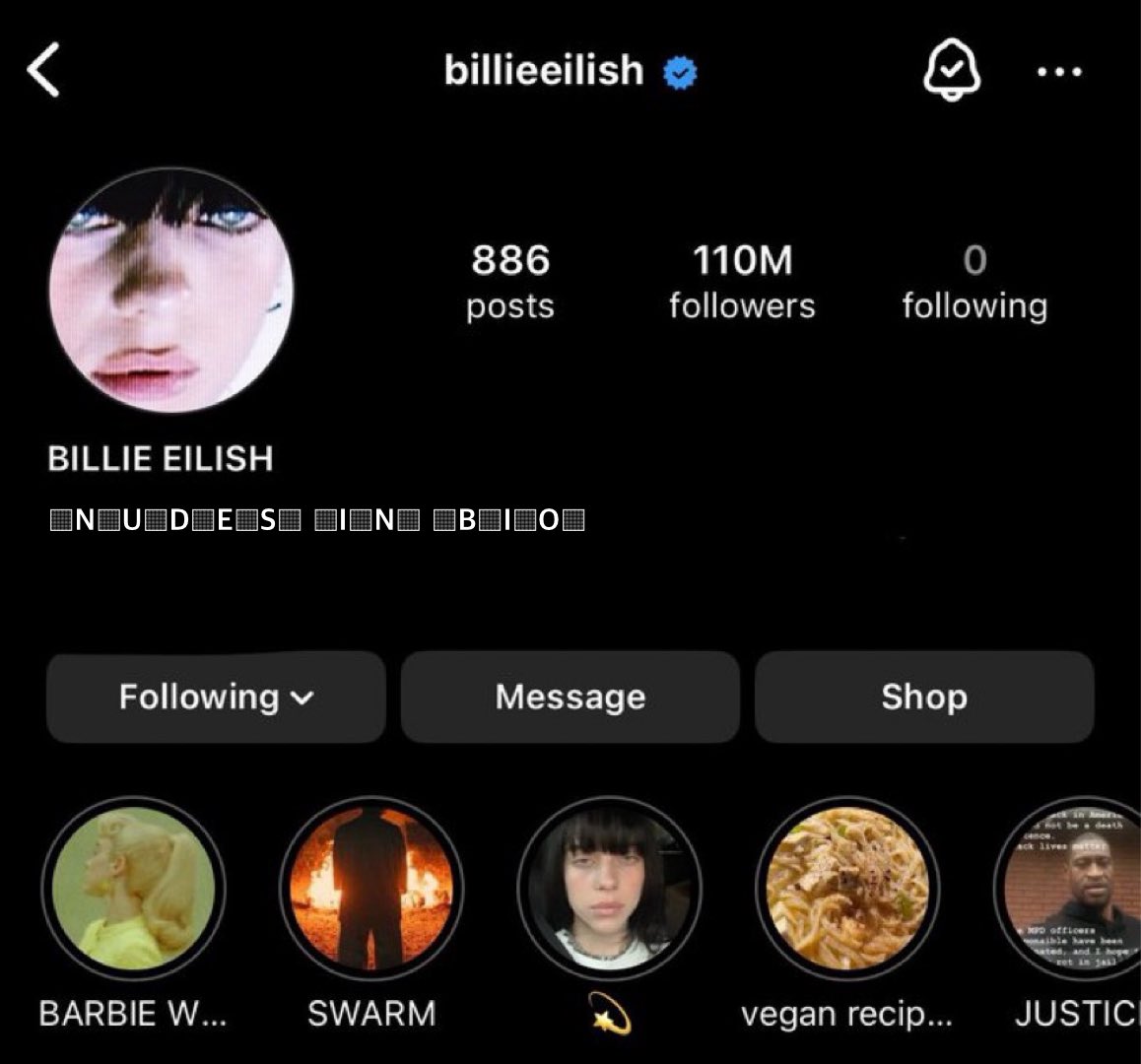happierthankat's tweet photo. BILLIE UPDATED HER BIO😭😭😭 https://t.co/5xGuSyixLv