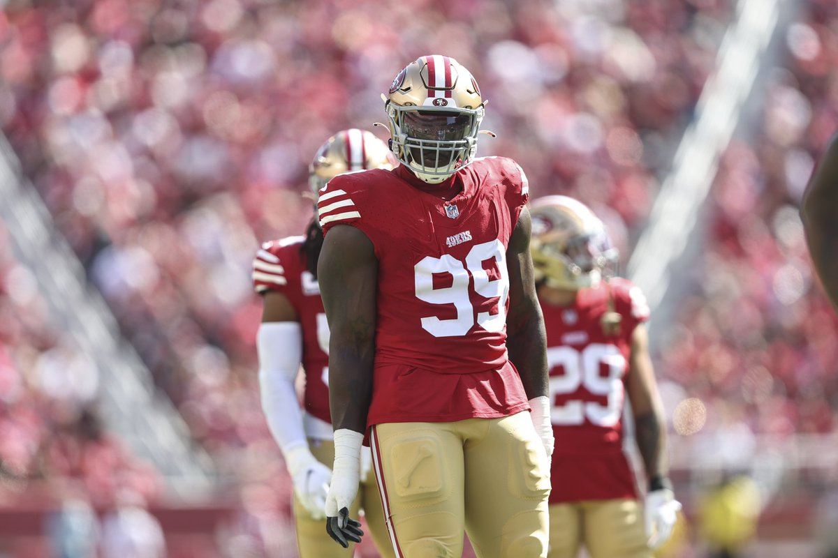 Former 49ers free-agent DT Javon Kinlaw reached agreement on a one-year deal with the New York Jets, per source.