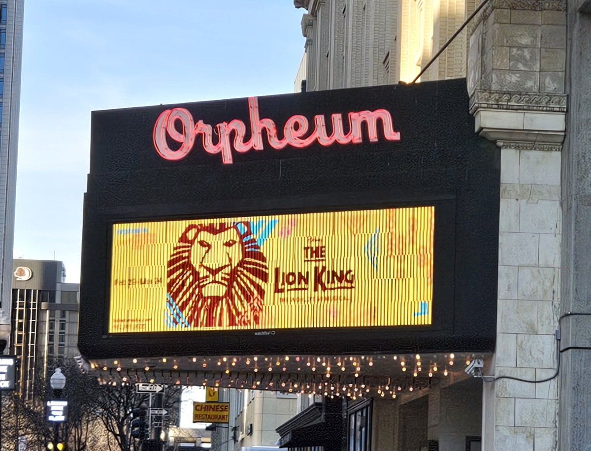 Had a lovely time in Omaha attending last night's performance of the Lion King at the Orpheum Theatre with our 13 year old granddaughter!