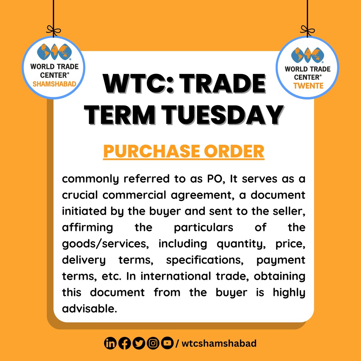 wtcsvgh's tweet photo. ๐ ๐ ๐ช๐ง๐: ๐ง๐ฅ๐๐๐ ๐ง๐๐ฅ๐ ๐ง๐จ๐๐ฆ๐๐๐ฌ ๐ ๐
WTC: TradeTermDays!
๐ฃ๐๐ฟ๐ฐ๐ต๐ฎ๐๐ฒ ๐ข๐ฟ๐ฑ๐ฒ๐ฟ
A PO outlines buyer and seller info, itemized purchases, quantities, prices, delivery specifics, and any special directions.
#tradeterms #tradetermtuesday #wtctrade #trade https://t.co/SNs1zZxC6q