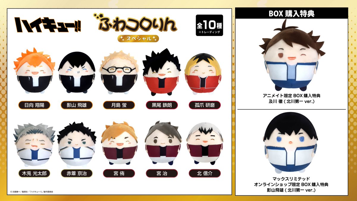 2024年6月発売予定【再販】 ハイキュー!! ふわコロりん スペシャル