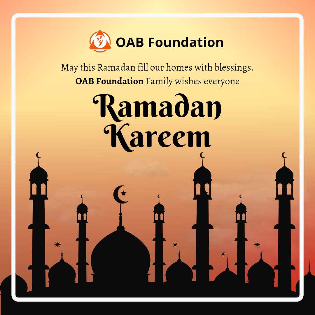 OAB_Foundation's tweet photo. OAB Foundation family Wishing everyone a blessed month of Ramadan. May Allah grant us all the blessings of the holy Ramadan. Amen
#OABFoundation #Romdan https://t.co/i0EIjWNOAx