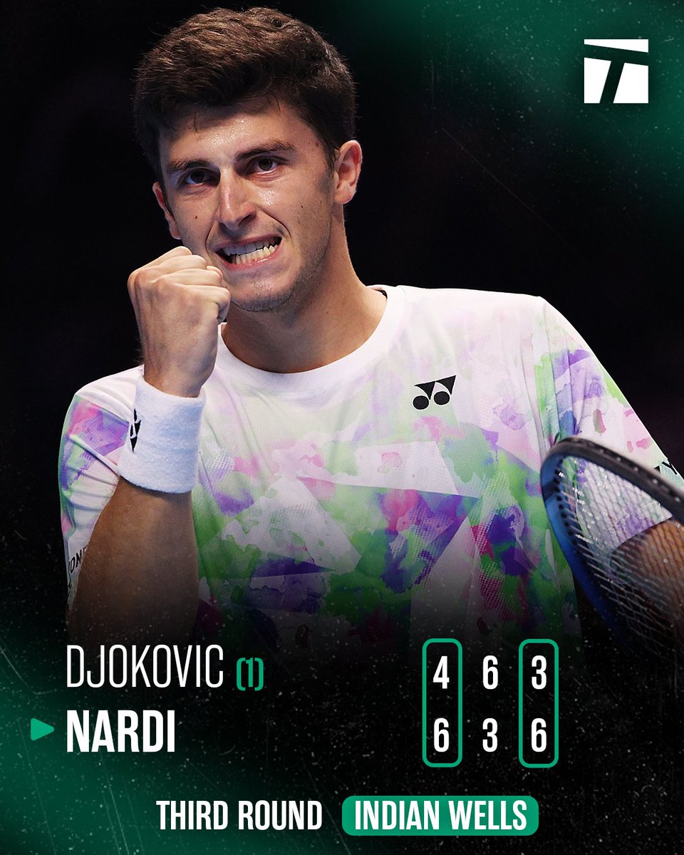 LUCA NARDI WITH THE UPSET OF THE YEAR!

The lucky loser takes out World No. 1 Novak Djokovic in three sets at Indian Wells!
