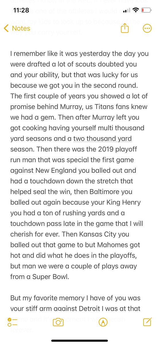 joshman56's tweet photo. Derrick Henry win lose tie or draw Titans nation loves you brother, Thank you for the years you gave us. @KingHenry_2 #TitanUp #NFL https://t.co/lLHTfnWox2