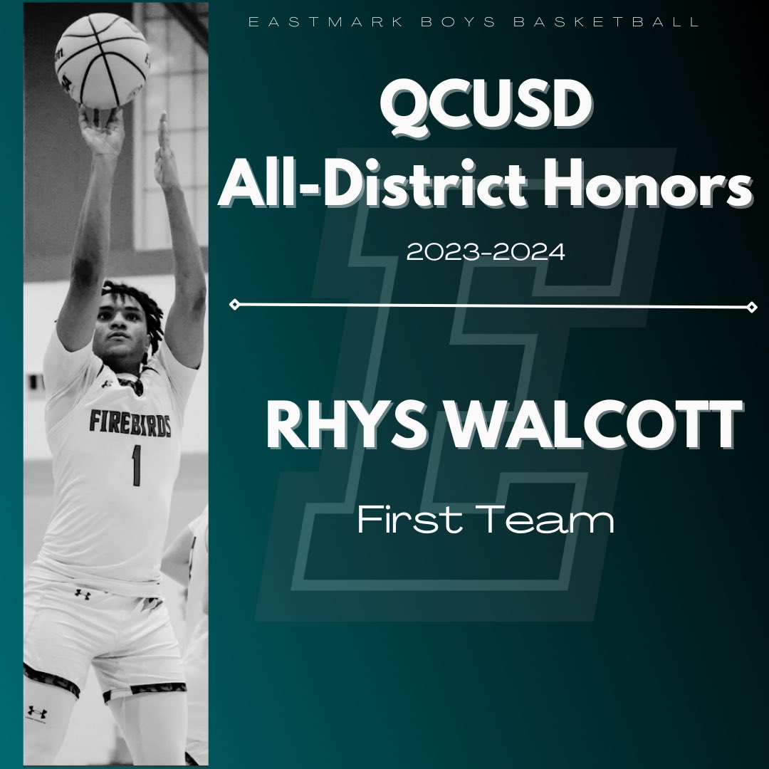 EastmarkBBBALL's tweet photo. Congratulations to Junior Rhys Walcott on being named to the QCUSD All-District First Team! https://t.co/6uJVbQ8lsP