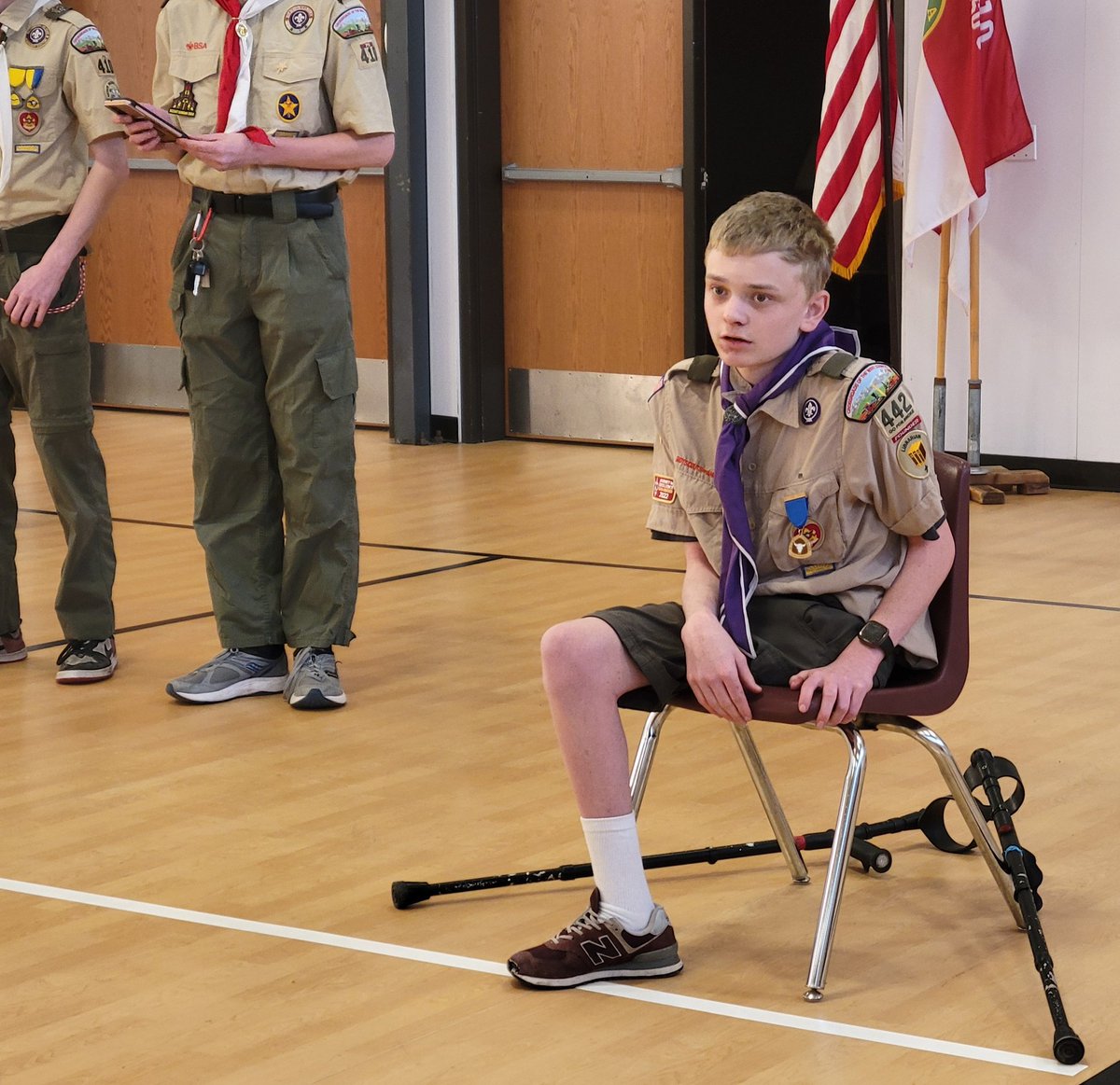 T speaking about NF and his disability to a scout troop. Raising awareness and acceptance for this with different abilities. 

#imwithTravis #amputee #seetheability #awareness #MoreNotLess #ikNowaFighter #EndNF