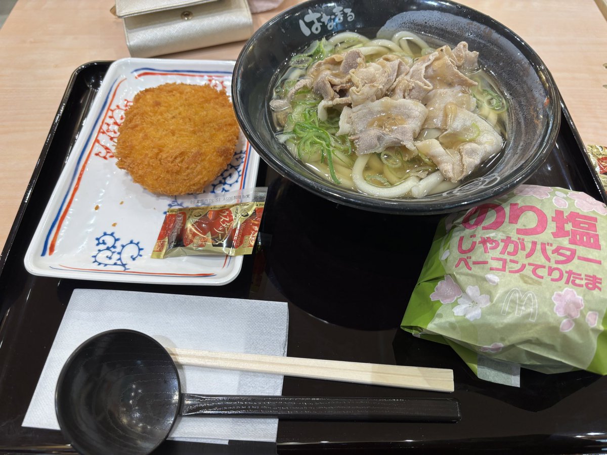 はなまるうどん見つけたので、つきと行ってきました〜✨️✨️

ボンドの人にオススメされたウスターソースもჱ̒˶ｰ̀֊ｰ́ )

うどんの麺、丸亀より好みでしたw