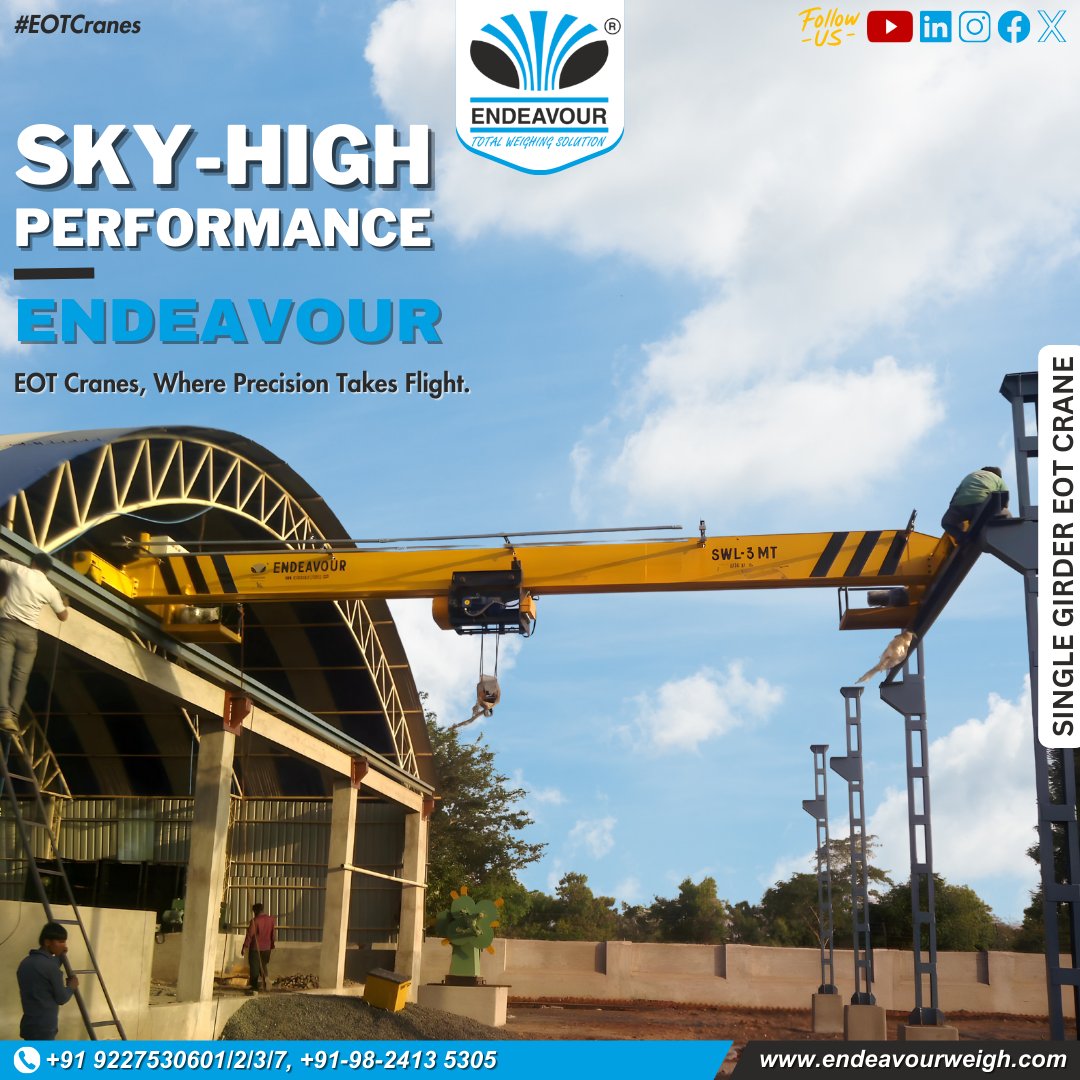 endeavourweigh's tweet photo. Sky-High Performance β Endeavour Overhead Cranes, Where Precision
π https://t.co/4HLYLfzWBr
#SingleGirderCrane #EOTCrane #EndeavourWeigh #PrecisionLifting
#Endeavour #EndeavourWeigh #EndeavourInstruments #WeighWithEndeavour #ElevateWithEndeavour #EIPLOfficial https://t.co/fQinM0b8eA