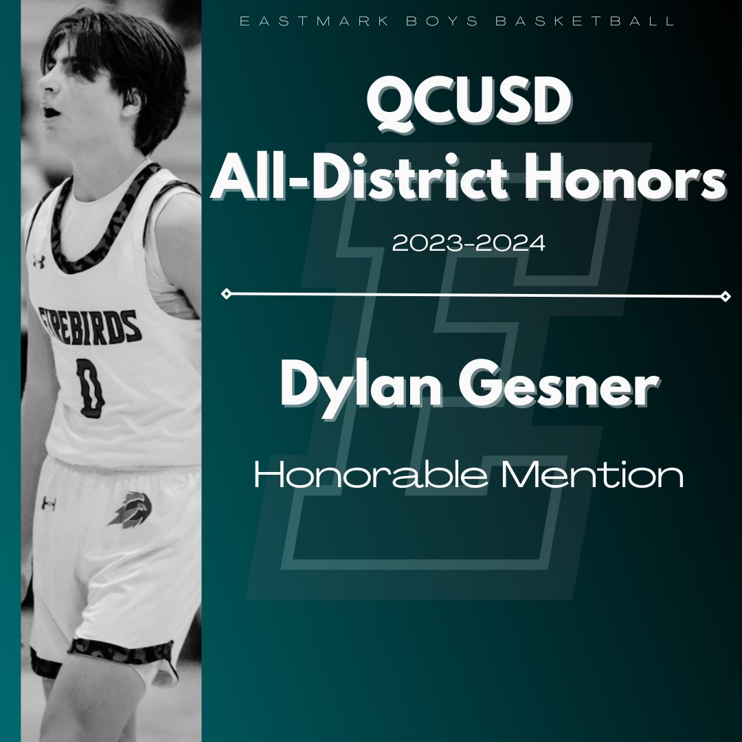 EastmarkBBBALL's tweet photo. Congratulations to Sophomore Dylan Gesner on being named QCUSD All-District Honorable Mention! https://t.co/f0iikvPvis