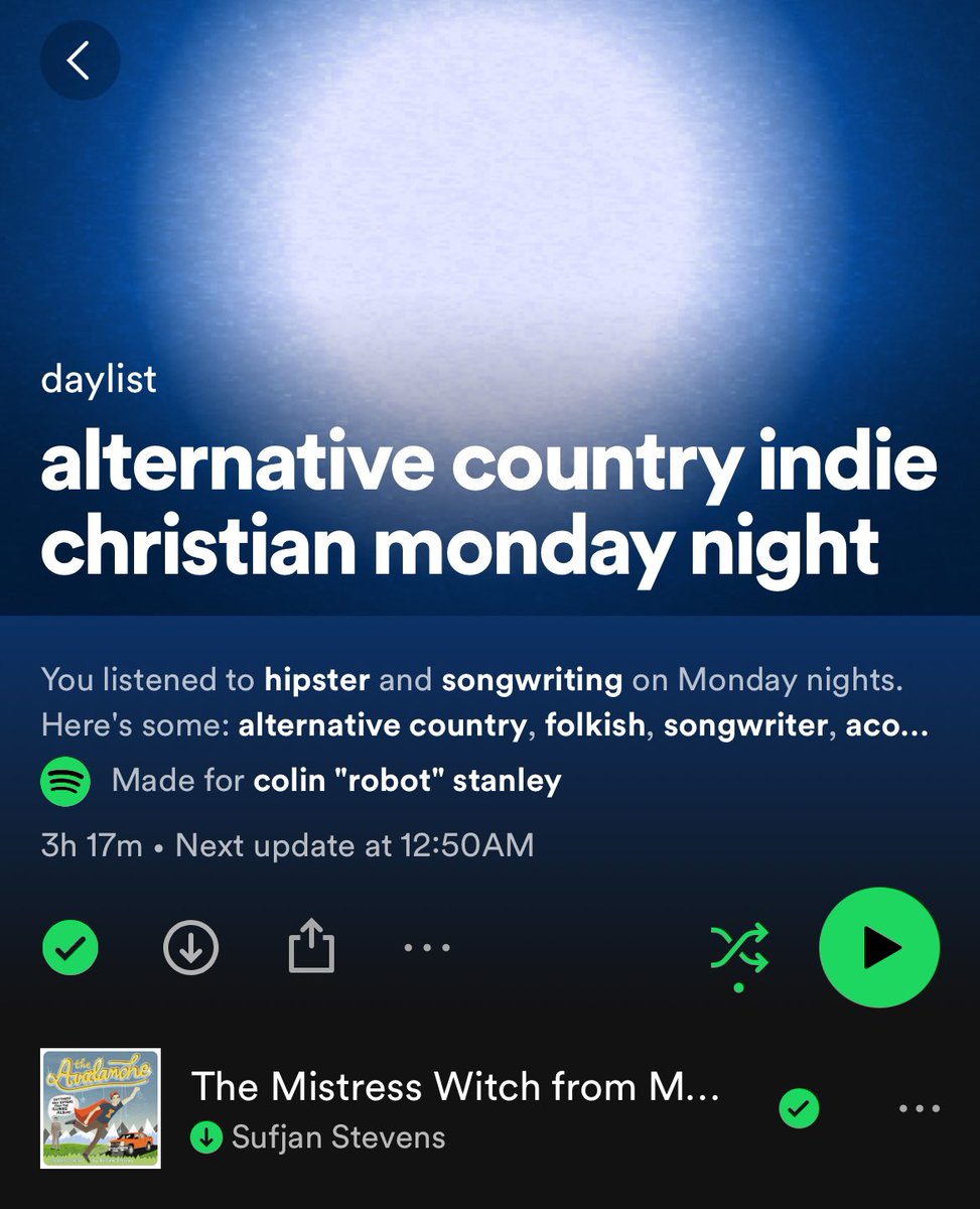 colinrstanley's tweet photo. this feels like a real roundabout way to just say sufjan stevens https://t.co/1cm6ObV8mU