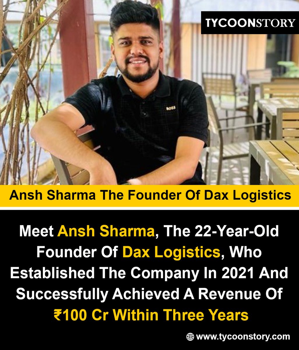 Ansh Sharma The Founder Of Dax Logistics
#AnshSharma #DaxLogistics #founderstory #entrepreneurship #logisticsindustry #startupsuccess #businessjourney #innovation #leadership #inspiration 
tycoonstory.com