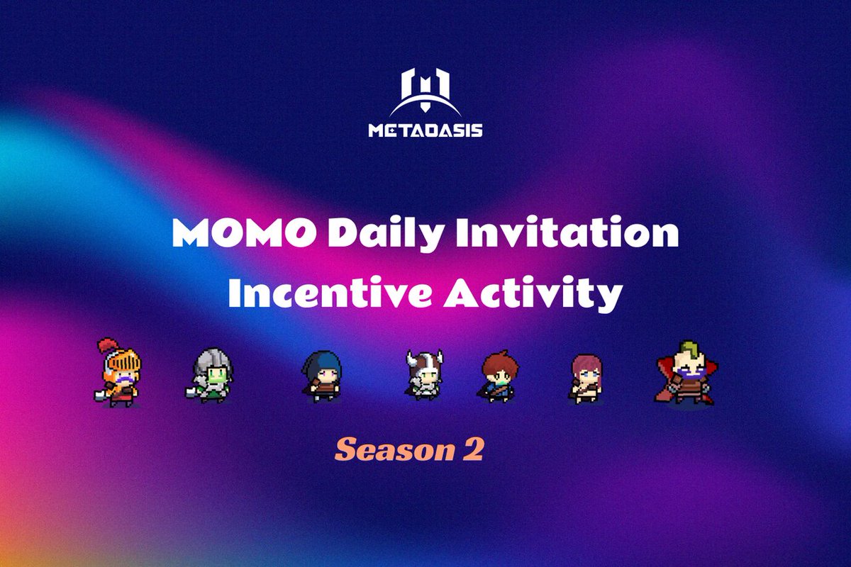 🎉Today's MOMO💜Event:
1.Unlock Daily Draw in MOMO! -7 Days: NO.7
 👉rewards.taskon.xyz/campaign/detai…
No.7:  +1 chance to draw a card &amp; Daily Draw Card+1 Complete 7 daily activities, you can participate in the drawing of an additional 5 chances to draw cards, limited to 1000!

2.MOMO