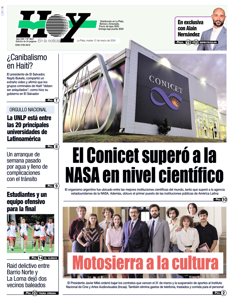 RED92cadadiamas's tweet photo. 🇦🇷🗞️☀️ #LaPlata | #TodoLoDemásEsVerso | https://t.co/mLZP8Fl8Ss | #HOYenLaNoticia
▶️📷✅La tapa del Diario #HOY de #LaPlata del #MARTES 
📢#VersionWeb
https://t.co/7HHlrhZsR4
📢#VersiónInteractiva https://t.co/y4YOi55e2A https://t.co/FHpWKm74l6
