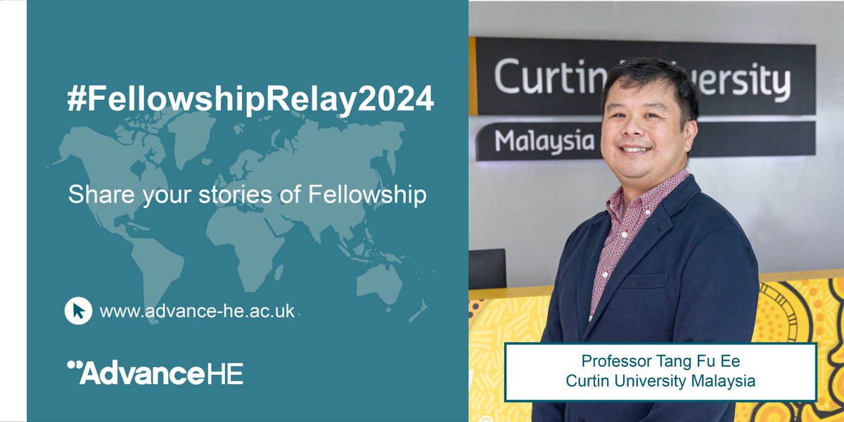 In the second blog of the Malaysia leg of the #FellowshipRelay2024, Professor Tang Fu Ee from @CurtinMalaysia tells the story of his journey to a successful Senior Fellowship: social.advance-he.ac.uk/4Hn3b1

#AHEFellowship #HigherEducation #Teaching #learning