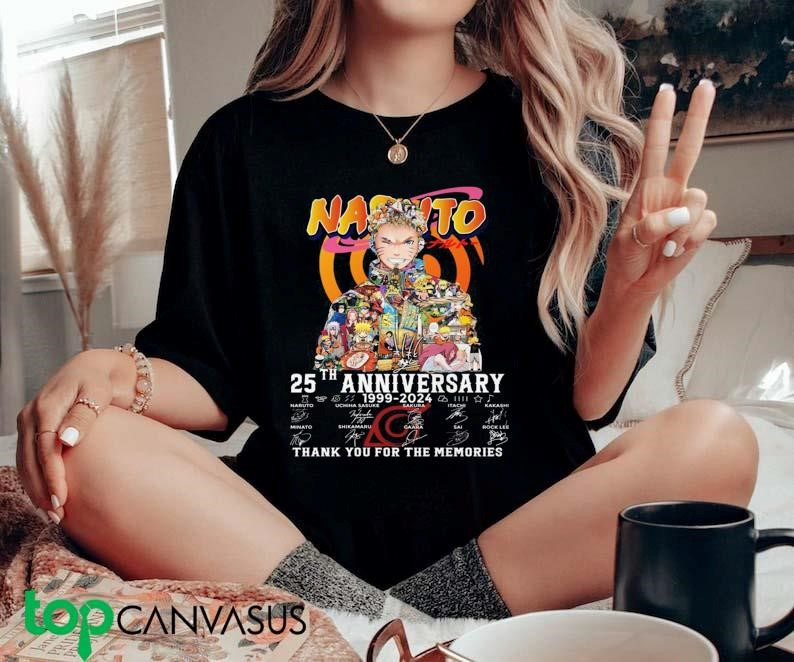 topcanvasus's tweet photo. Naruto 25th Anniversary 1999-2024 Thank You For The Memories Signatures Shirt
https://t.co/cT6akRXznH https://t.co/DAR7JeyZo0