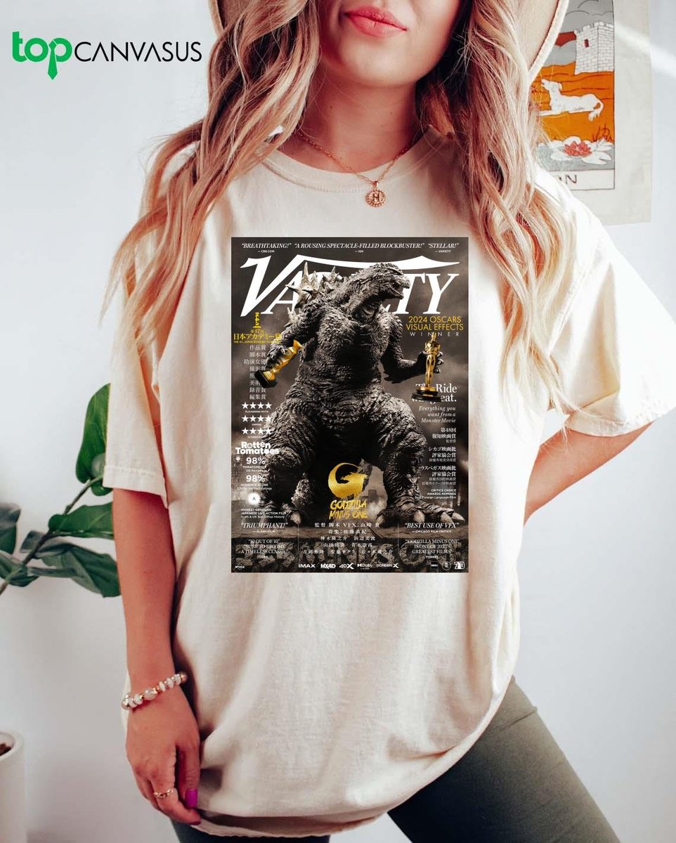 topcanvasus's tweet photo. Godzilla Minus One On Variety Cover 2024 Oscars Visual Effects Shirt
https://t.co/ItifWCdi20 https://t.co/WIW7jFrAOW