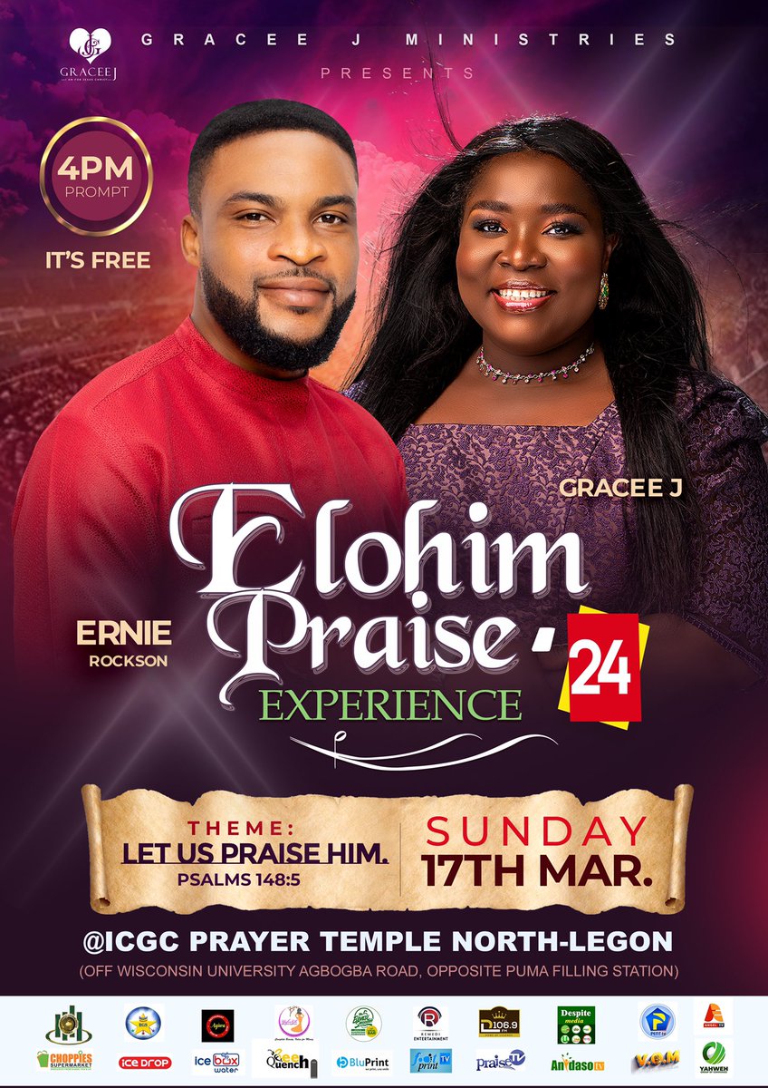 iamgraceej's tweet photo. Hello family, We have waited for this time and we are still counting. 5days more to Elohim Praise Experience. Kindly remember itβs FREE and you canβt afford to miss this. ππ½ππ½ππ½ #GraceeJ #IamforJesus #elohimpraiseexperience https://t.co/p04dcjMFvI