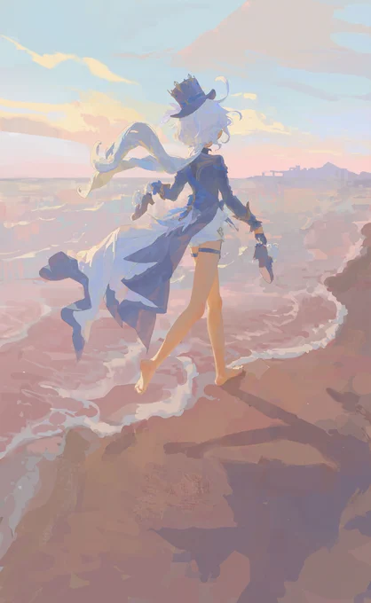 3/17 HARUコミ32の新刊予約が開始しました!2023年5月以降に描いた絵の再録+αとスケッチと簡単な制作工程をまとめてます!(フォンテヌと公爵が多めです)よろしくおねがいしますー 