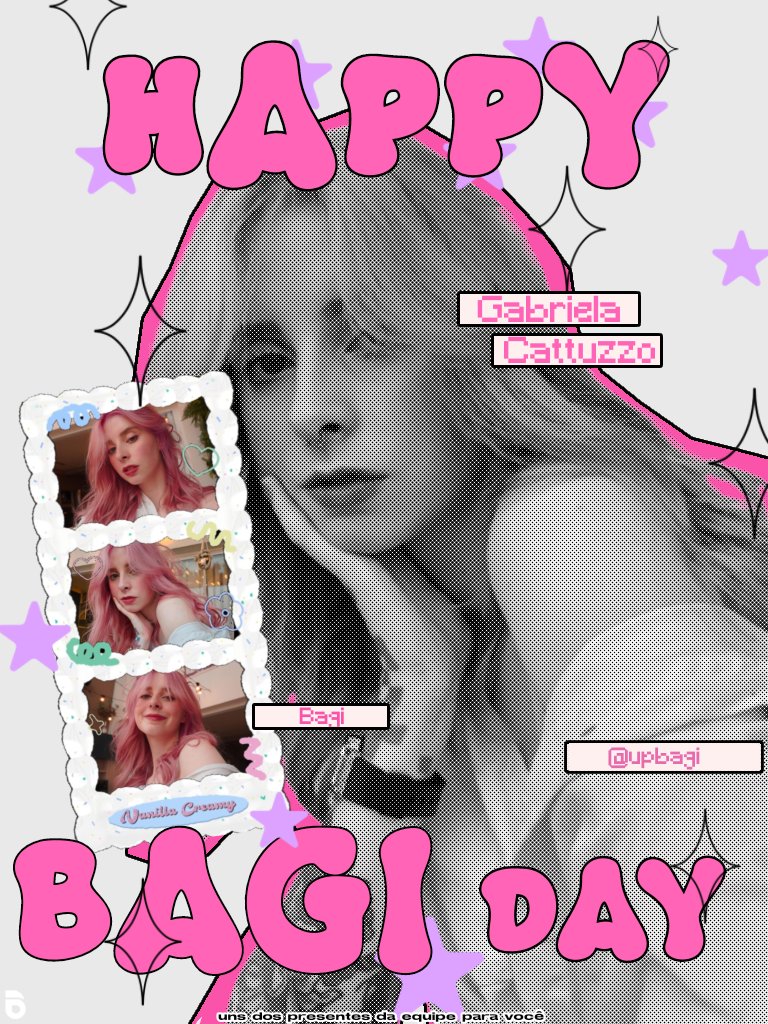 upbagi's tweet photo. 🎂| — #BDAYBAGI: GABRIELA CATTUZZO OU MAIS CONHECIDA COMO BAGI ESTÁ COMPLETANDO 27 ANINHOS NO DIA DE HOJE! FELIZ ANIVERSÁRIO GABI 🍰💗 https://t.co/8UxD5yPuUH