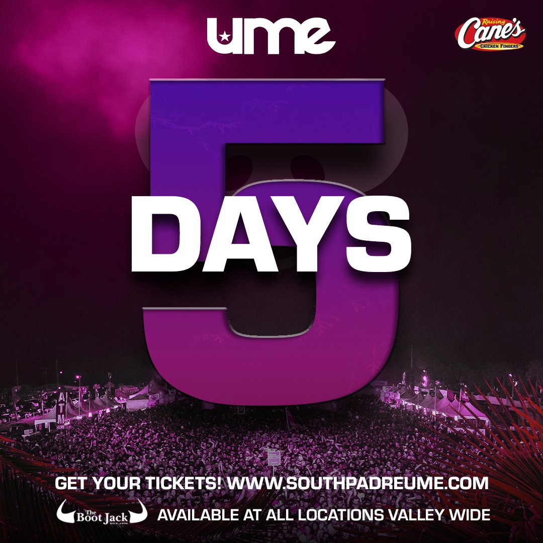 LAST MONDAY BEFORE UME!! Let's start the week off amazing and see you Saturday! Buy your tickets at southpadreume.com or at all The Boot Jack locations valley wide!
