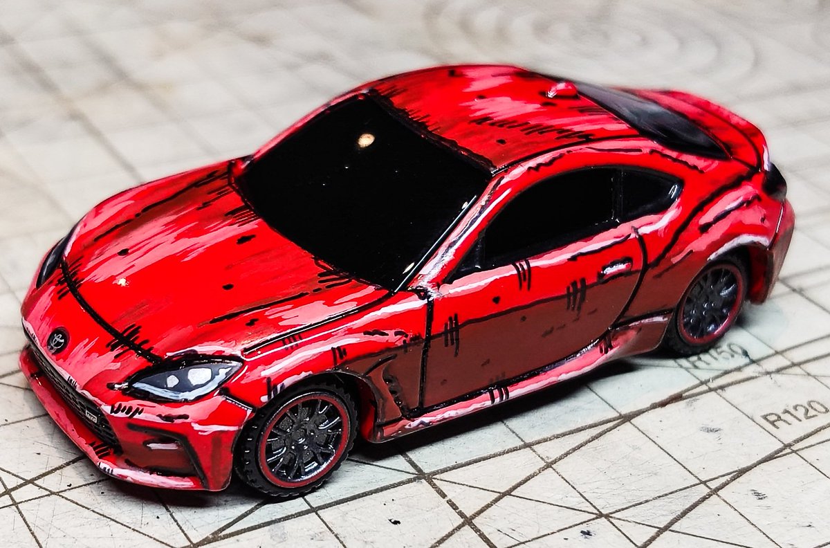 GR86でお試し中 まだまだ途中だけどなんか出来そう #トミカ #漫画風塗装