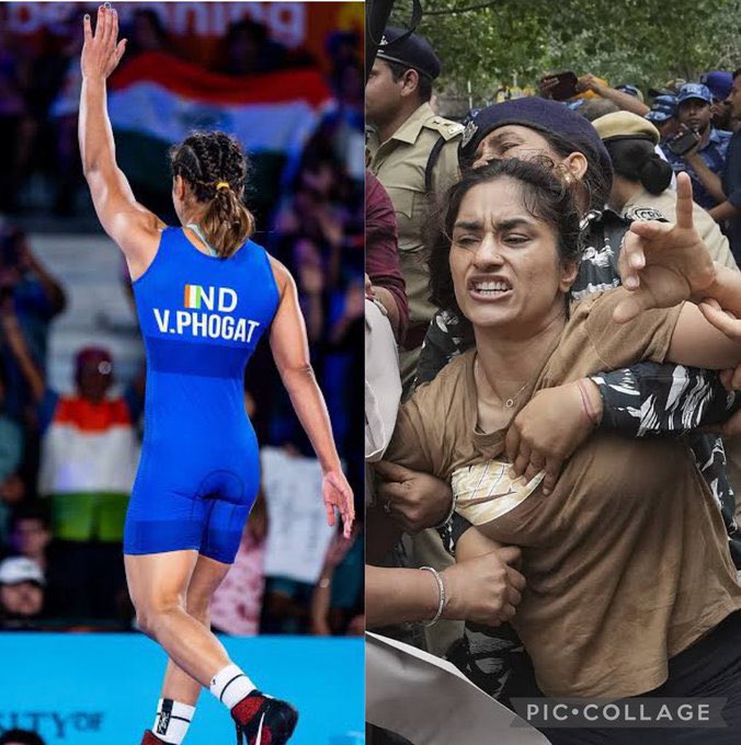 #VineshPhogat ने Olympic Trials के फाइनल में शिवानी को हराया'💪 @Phogat_Vinesh ने आज बहतो की बोलती बंद कर दी.. जो कहते थे कि इनको सीधे ओलंपिक खेलना है बहन आपको Olympic Games के लिए बहुत-बहुत शुभकामनाएँ 💐💐💐 #wrestlerprotest
