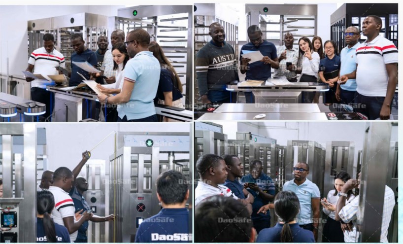 Here I want to share with you good news(see attachment):
Last week, Uganda  customers came with 8 people, including stadium manager, engineering, purchasing  and lawyer came to DaoSafe to inspect.
Confirm DaoSafe 28pcsDS402 and 2pcs  DS401 produced their stadium project.
#Daosafe