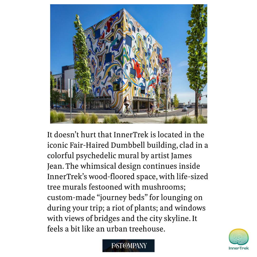 innertrekpsy's tweet photo. Thank you @hannahmw23 for highlighting InnerTrek's Psilocybin Services in @FastCompany! Interested in a transformative journey? Check dates for our upcoming group experiences here: https://t.co/IHUc7yVVVn 

#wellness #psychedelics #innertrek #psilocybin #oregon #portland https://t.co/RMtlowZm5o