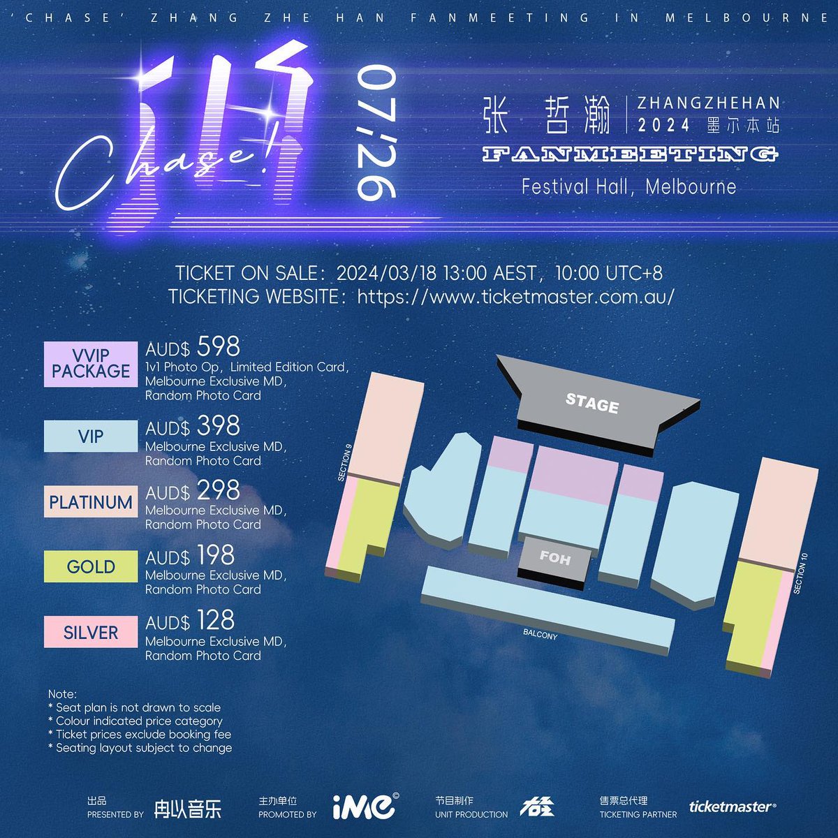 AmandaCDrama's tweet photo. 7.26 📍Melbourne Festival Hall
TICKET ONSALE: 18th March 2024, 13:00 AEST, 10:00 UTC+8; TICKETING WEBSITE: https://t.co/cpFhcVK9VU
https://t.co/1fRrsfqThO #zhangzhehan #zhangzhehan_super3 #張哲瀚 #ZZHfanmeeting #张哲瀚澳洲 #imeAU #ZhangZhehanFMAustralia https://t.co/3CsPvtKdra