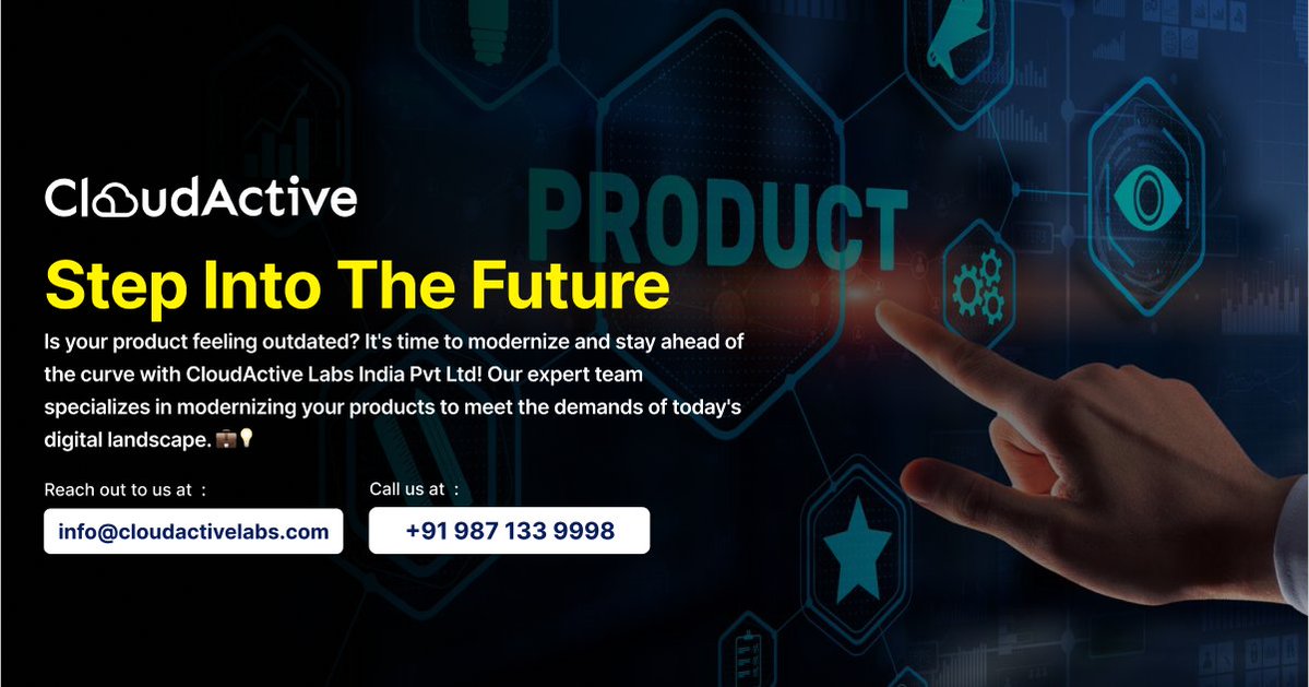 CloudActive Labs - Your Trusted Partner for Product Modernization Services! ✨
Is your product feeling outdated? It's time to modernize and stay ahead of the curve with CloudActive Labs India Pvt Ltd!
cloudactivelabs.com/en/services/so…
#ProductModernization #CloudActiveLabs #StayRelevant