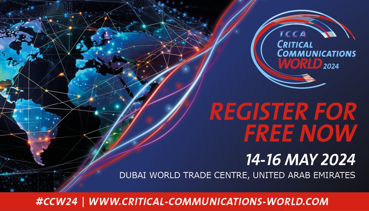 Serving the sector for 20+ years, Critical Communications World (CCW) brings together mission-critical and business-critical professionals for three days of inspiration and networking. Join us in Dubai, May 14–16, 2024. #CCW24 #CCW #TCCA Register for free: critical-communications-world.com