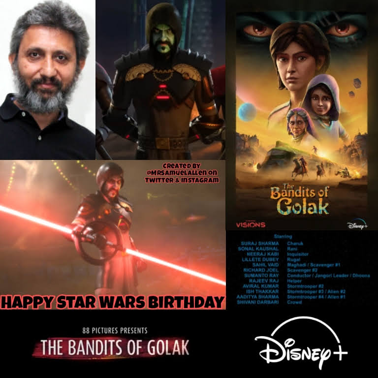Happy Birthday to #NeerajKabi, he voiced the Inquisitor in Episode 7 The Bandits of Golak in the Disney+ anime series #StarWarsVisionsVolume2. May he have a good one.