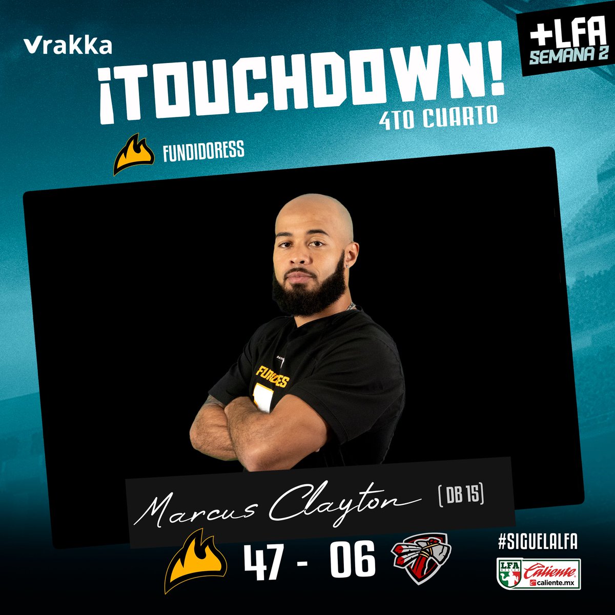 #AficiónLFA 
.
¡Marcus Clayton hasta la cocina!

El DB de los <a href="/FundidoresLFA/">monterreylfa</a> regresa una intercepción hasta la zona de anotación. 🔥
.
#SigueLaLFA #ReinoDeFuego #FearTheTribe