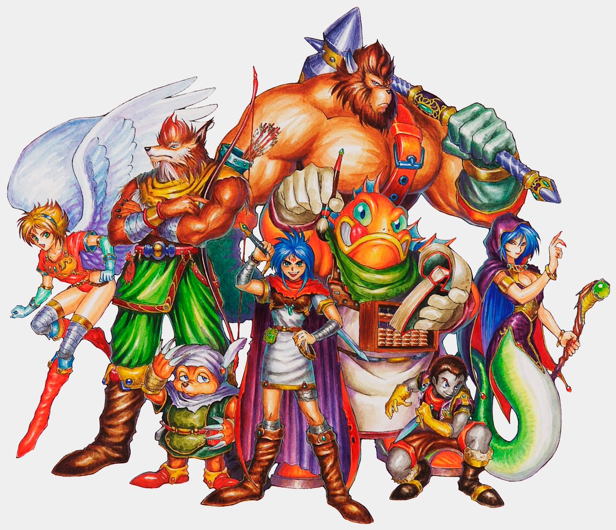Breath of Fire (Game Boy Advance) "Main Artwork (PR &amp; Advertising Material)" and Breath of Fire (SFC) Character Group Artwork.

Via <a href="/capcomtown/">Capcom Town Official</a>:

🔥 captown.capcom.com/en/museums/spe…

🔥 captown.capcom.com/en/museums/spe…